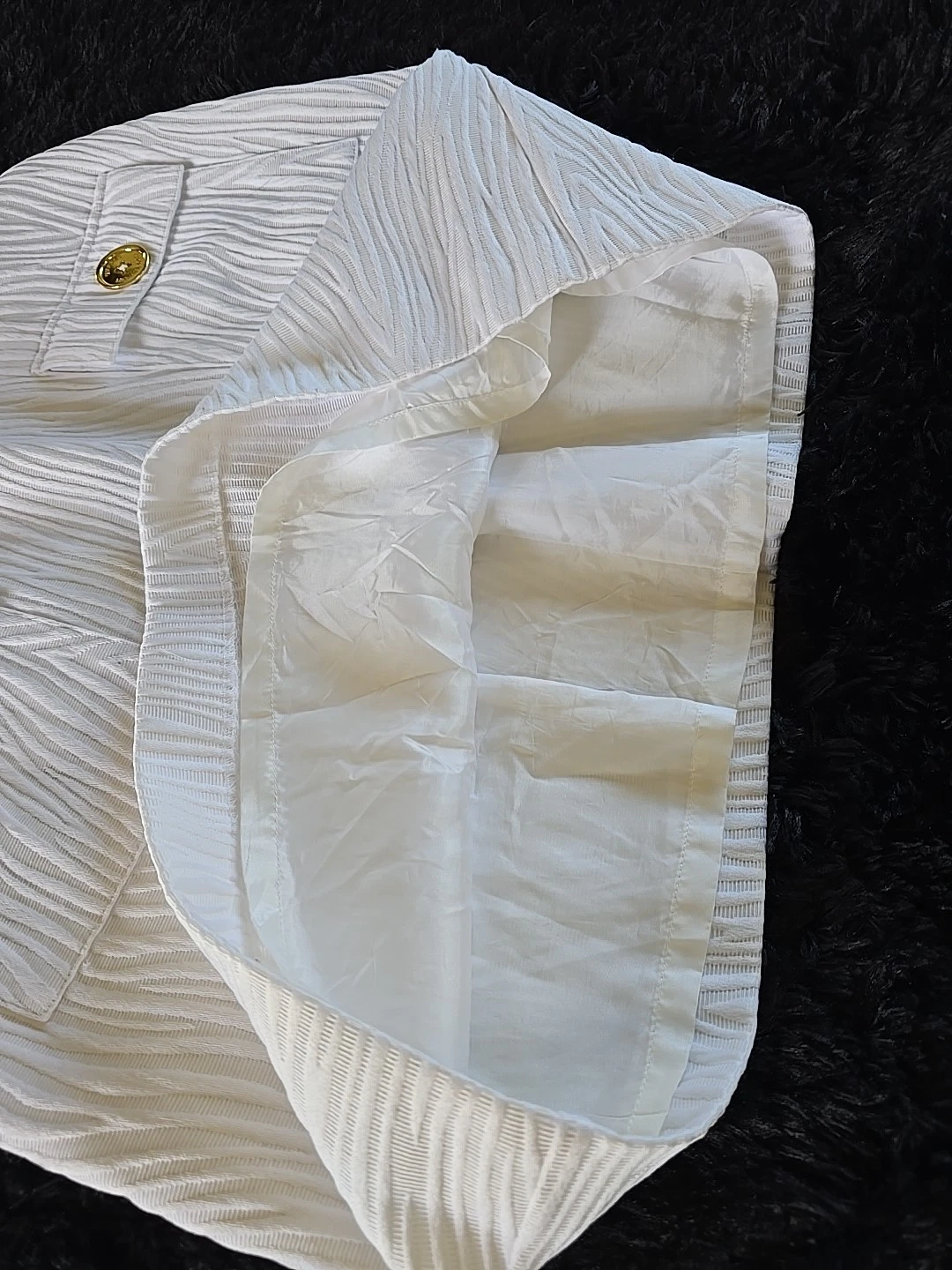 Abito midi Michael Kors bianco con fodera in seta taglia 12