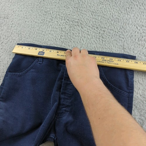 Vintage JC Penney SuperCord Pant Boys 16 Husky 32x29 Blue Bootcut Corduroy Teen - Picture 13 of 19