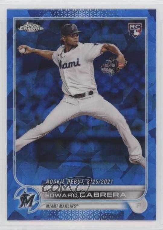 2022 Topps Chrome Update Sapphire Edition Rookie Debut Edward Cabrera 0nr3