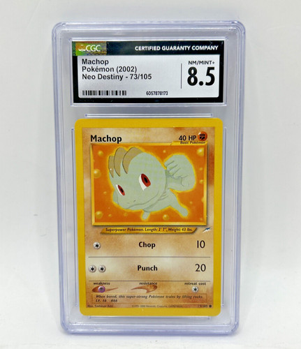 Machop (1st Edition) graded CGC 8.5 for sale on eBay
