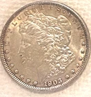 1903 P Morgan AU/BU loads of luster bright & shiny free shipping Sigma tested++