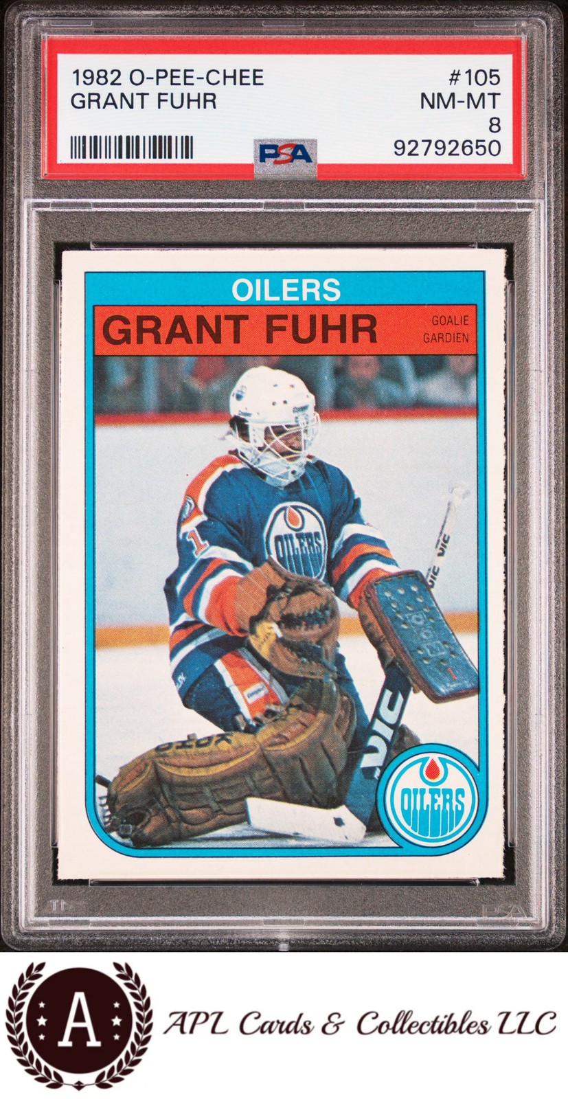1982 O-Pee-Chee #105 Grant Fuhr PSA 8