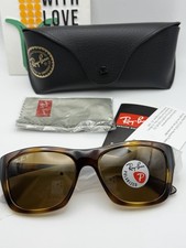 Ray-Ban Unisex Polarized Lightweight Sunglasses, RB4194 Light Havana 53mm NEW 