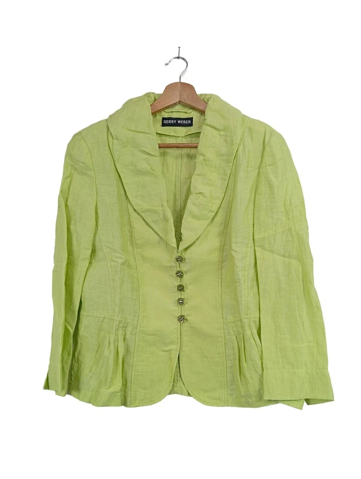 GERRY WEBER Blazer court Dames Blazer T EU 38 vert style décontracté - Photo 1/4
