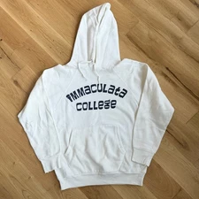 vintage 70s 80s collegiate pacific immaculata university sweatshirt