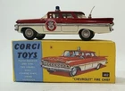 Vintage Corgi Toys 482 Chevrolet Impala Fire Chief Original 1966 Model Car