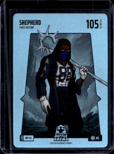 2024 Bo Jackson Battle Arena Alpha B Shepherd Blue Battlefoil SP First #BF-65