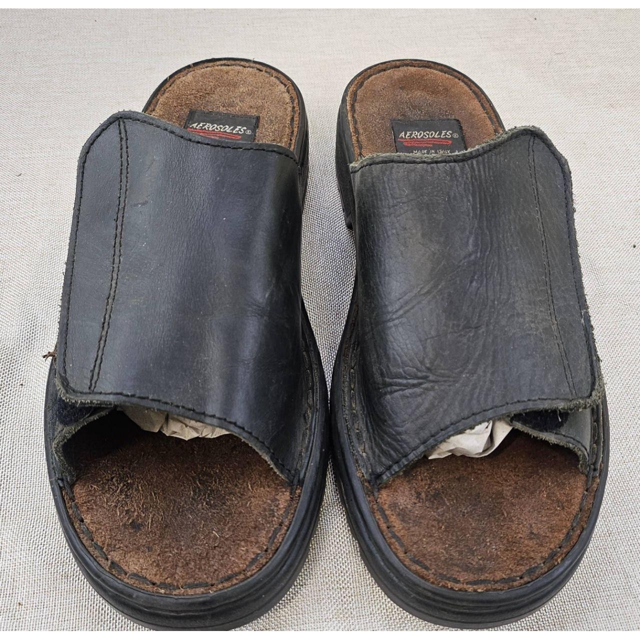 SAOLA Sandali vintage aerosol punta aperta suola grossa neri cinturino regolabile Y2K uomo 13