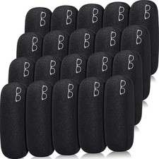 /40/60/100 Pcs Hard Shell Glasses Case Bulk Linen Fabric Protective 20 Black