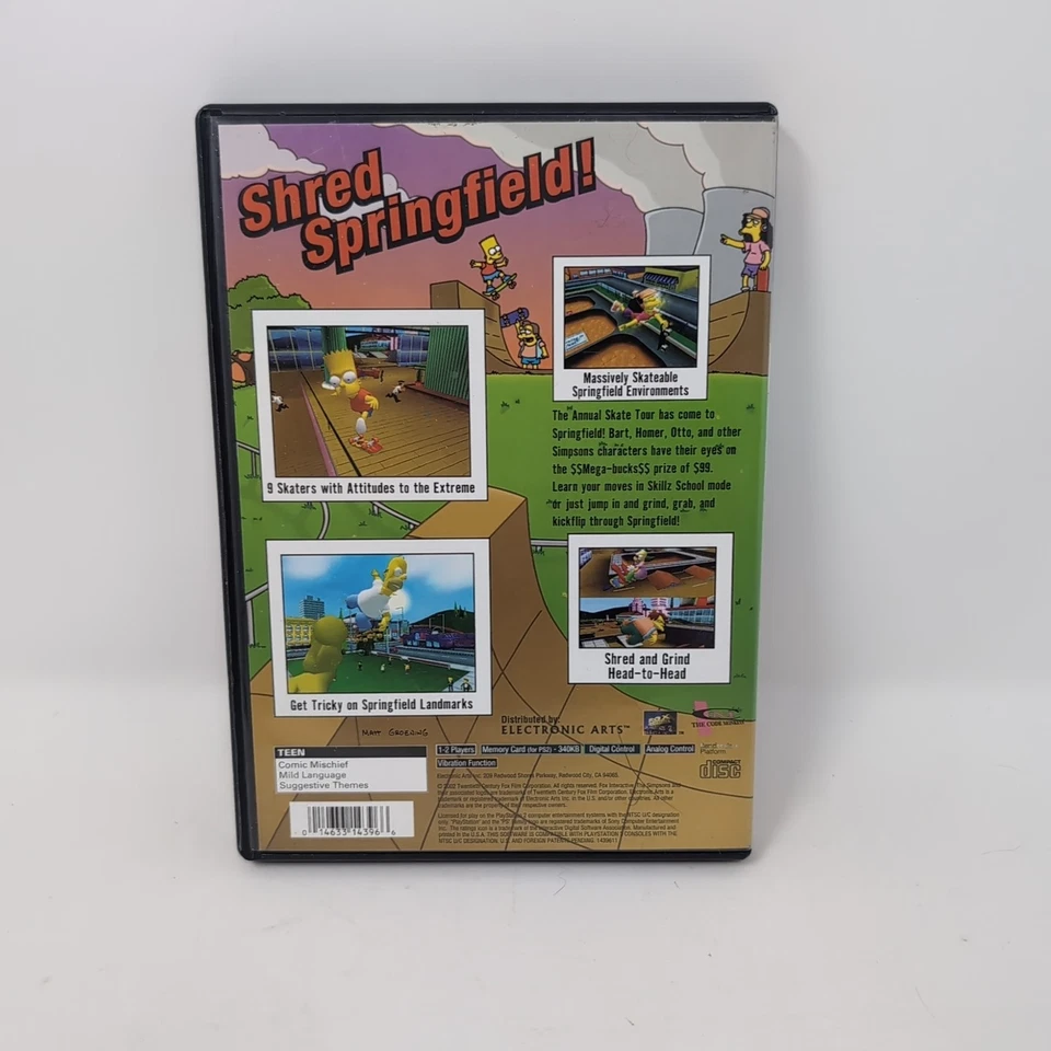 The Simpsons: Skateboarding (PS2 Playstation 2, 2002) CIB Complete  - Bad Manual - Image 3 of 4