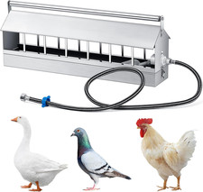 Automatic Chicken Waterer Stainless Steels 14 Windows Chicken Water Feeder Large