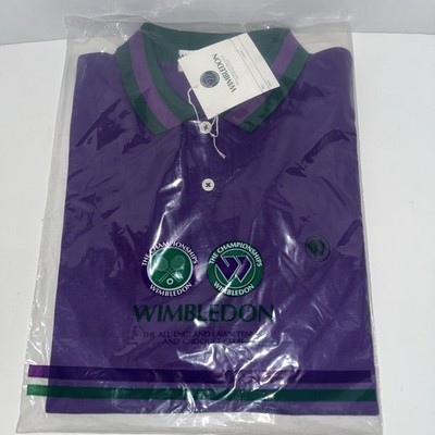 Wimbledon Lawn Tennis Polo Shirt Mens Large Purple Championships England
