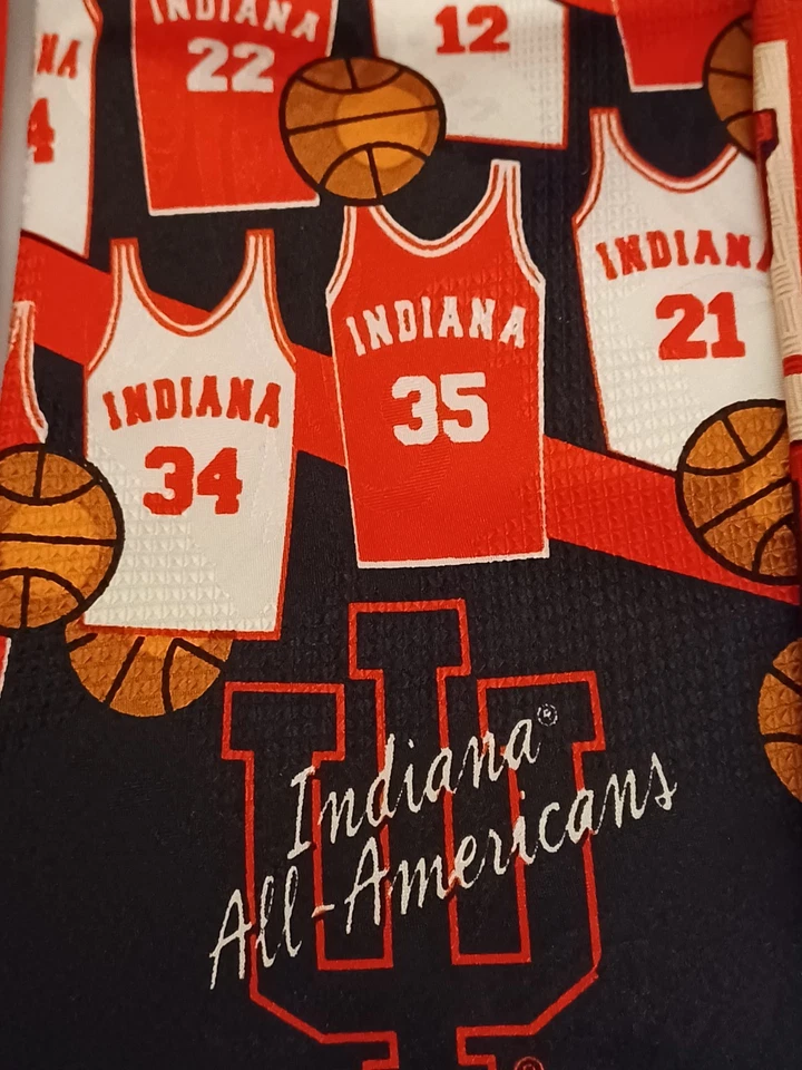 Lote (3) Vintage IU Indiana University Hoosiers Logotipo Gravata Basquete NCAA Big Ten - Imagem 3 de 4