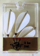 Vintage NOS Dart World 2 ba Std. 3" Dart Flights White Feathers