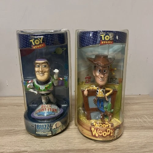 New In Package Hand-painted Bobble Head Doll Woody & Toy Story Buzz Lightyear