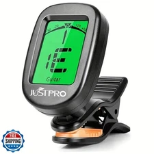 JUSTPRO Guitar Tuner Clip on with Chromatic Tuning Modes, Guitar Tuner for Ac