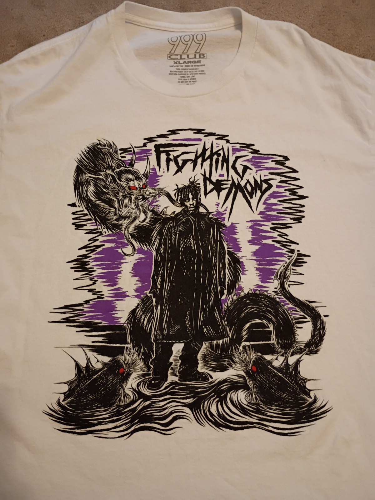 999 Club Juice WRLD Fighting Demons Tshirt Mens Size … - Gem