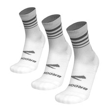 Brooks Run-In Crew Sock 3-Pack, Crew Length, Arch Support, Running Socks Medium