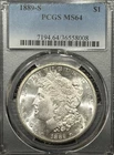 1889-S MORGAN DOLLAR PCGS MS64