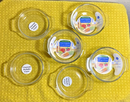Vintage Anchor Hocking Oven Originals glass casserole dish/lid - set of 3