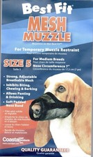 Coastal Mesh Muzzle Dog Size 5 Easy to Put on Best Fit Soft Grooming