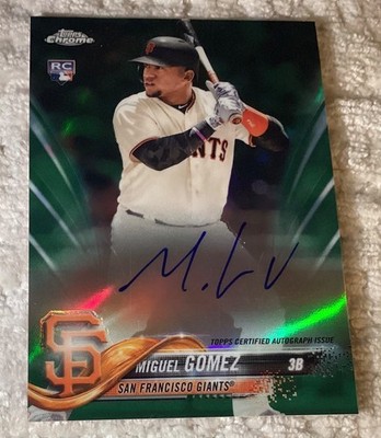 2018 Topps Chrome Rookie Auto Green Refractor /99 Miguel Gomez #RA-MG Autograph