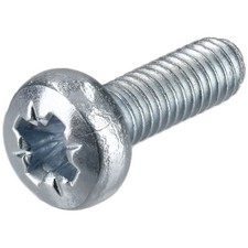 Image of R-TECH 337043 Pozi Pan Head Machine Screws BZP M4 12mm - Pack Of 100