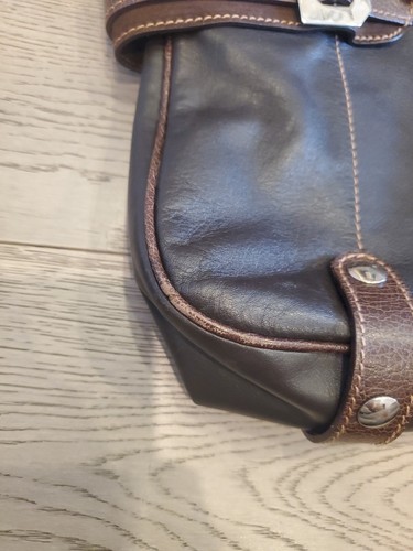 Cartera Bolso Vintage Dolce & Gabbana Marrón Cromo Auténtica Excelente Estado - Imagen 23 de 24