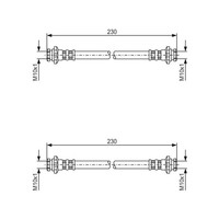 2X Bosch BremsschlÄUche Hinten Passend FÜR Nissan Micra Links+Rechts