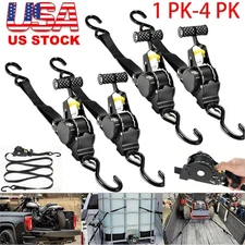 Retractable Ratchet Straps Heavy Duty Auto Self Retracting Tie Down Straps 130in