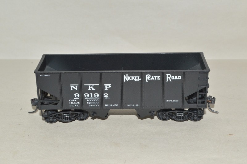 HO scale Accurail Nickel Plate Road RR 2 bay coal hopper MW KD's