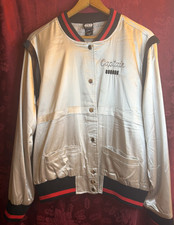 Her Universe Star Wars Bomber Jacket Womens Large Captain Phasma Satin Silver