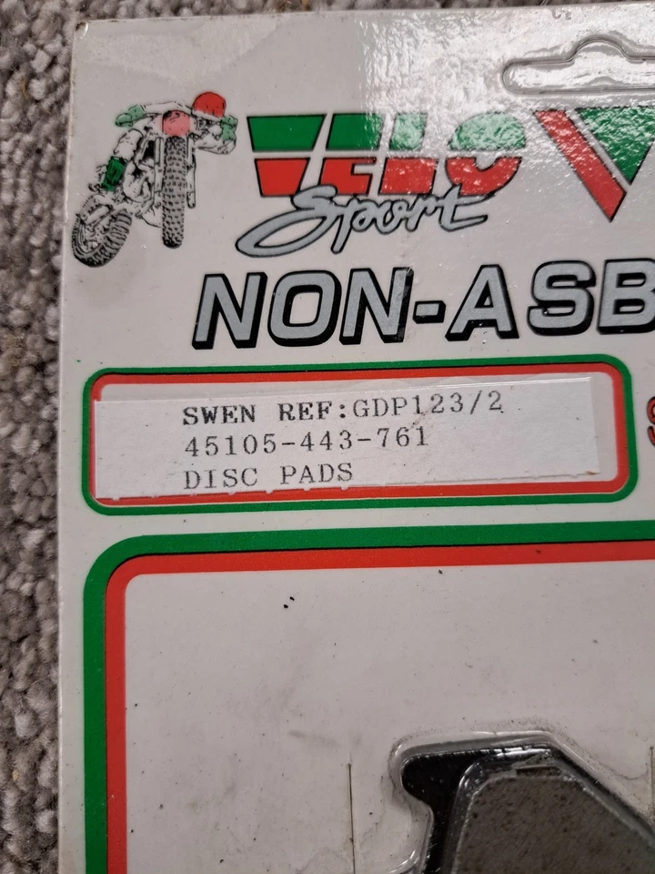FA69/3 BREMSBELÄGE HONDA CBR 600 CBX VT VFR 750 VF 1000 1100 GL 1200 1500 GDP123 - Bild 2 von 4