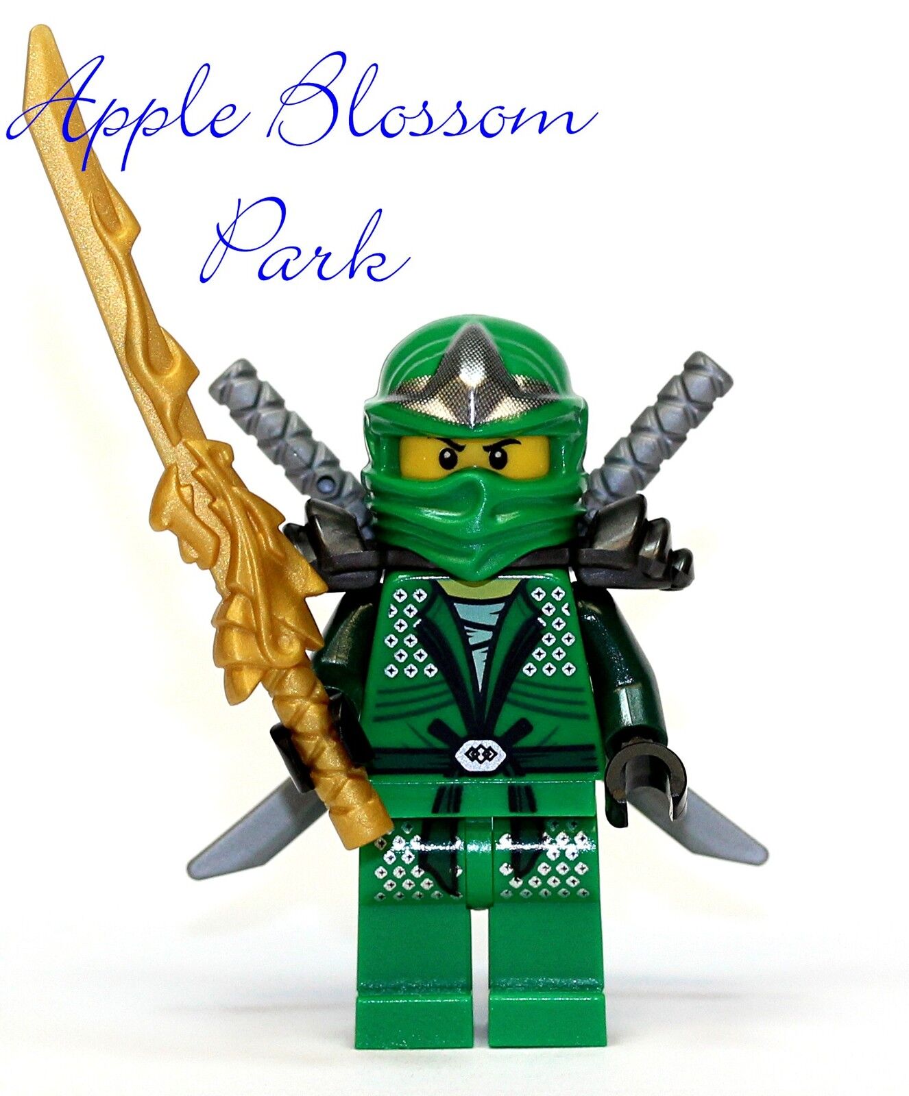 NEW Lego Ninjago GREEN NINJA MINIFIG - Lloyd ZX Minifigure w/Dragon Sword -9450