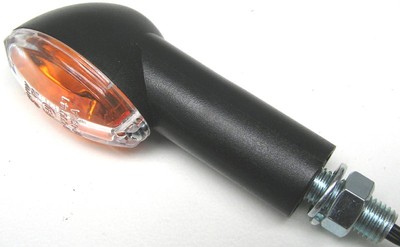  Fighter,Superbike Motorrad Blinker Klar schwarz lang E-Z.vorne links oder h. r.
