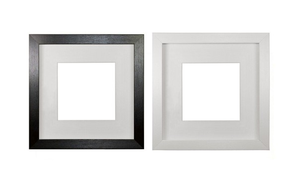 Marco de caja estilo Ikea Ribba blanco y negro 23x23CM 3D 3 cm de profundidad con montaje blanco 