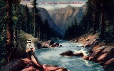 Postcard Colorado Lovely Trout Fly Fishing Fraser Canyon Moffat Road River