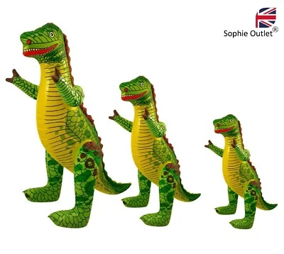 S/M/L INFLATABLE DINOSAUR Blow Up T-Rex Reusable Dino Decor Kids Animal