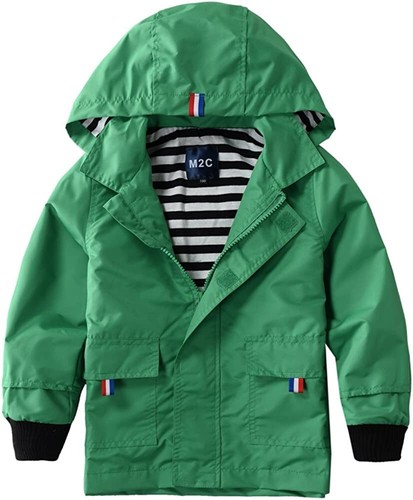 M2C Boys Girls Hooded Cotton Lined Rain 