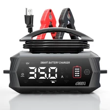 35Amp Lithium Battery Charger, 6V 12V 24V Trickle Charger Car Battery Maintainer
