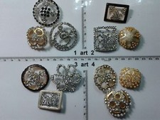 1 lotto bottoni gioiello smalti pietre perle murrine buttons boutons vintage g20