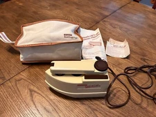 Vintage OSROW TouchUpNGo Steamer w/ travel bag & paperwork