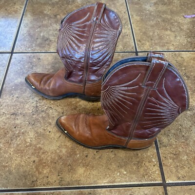 Vintage 90s EUC Womens Brown Laredo Learher Cowboy Boots  display picture 1