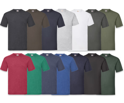 5er/10er FRUIT OF THE LOOM T SHIRT SETS M L XL XXL HERREN T SHIRTS VALUEWEIGHT