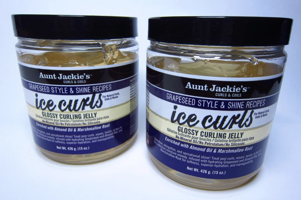 Rizador Jalea Tía Jackie's Rizos de Hielo Brillante Estilo Semilla de Uva 15oz Estuche de 6 Foto 4 de 4