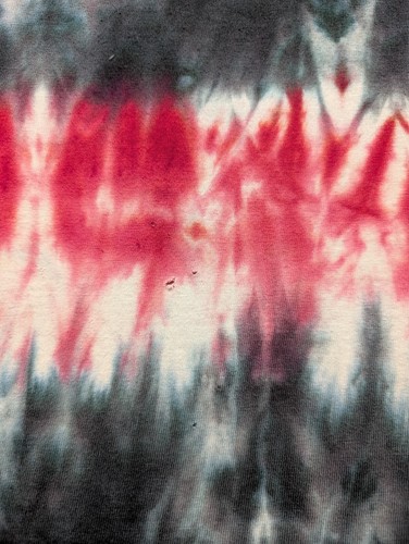 Camiseta Tie-Dye Hecha a Mano Roja Negra Blanca Mediana Hanes Años 90 Y2K Hippie - Imagen 2 de 5