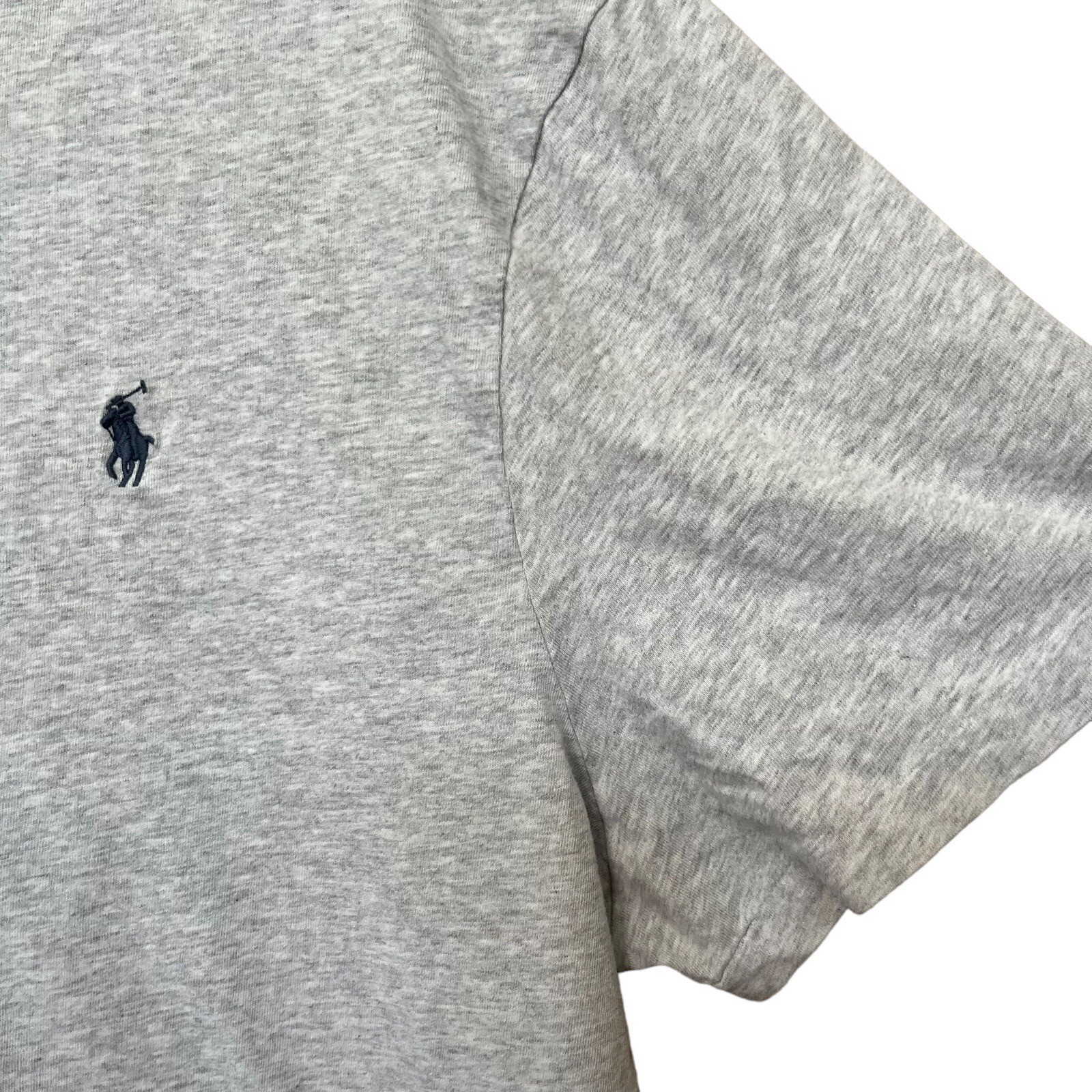 Polo Ralph Lauren TShirt adulto grande grigio blu pony preppy casual tempo libero