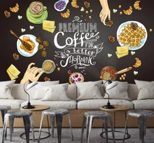 3D Coffee Honey Biscuits 29223NA Wallpaper Wall Murals Removable Wallpaper Fay