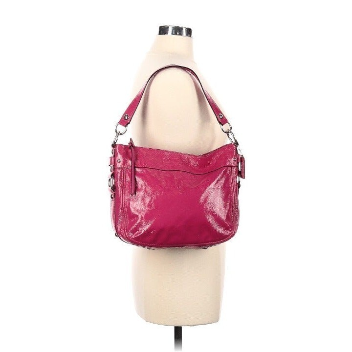 Coach Zoe Pink Patent Leather Hobo Shoulder Bag Satch… Gem