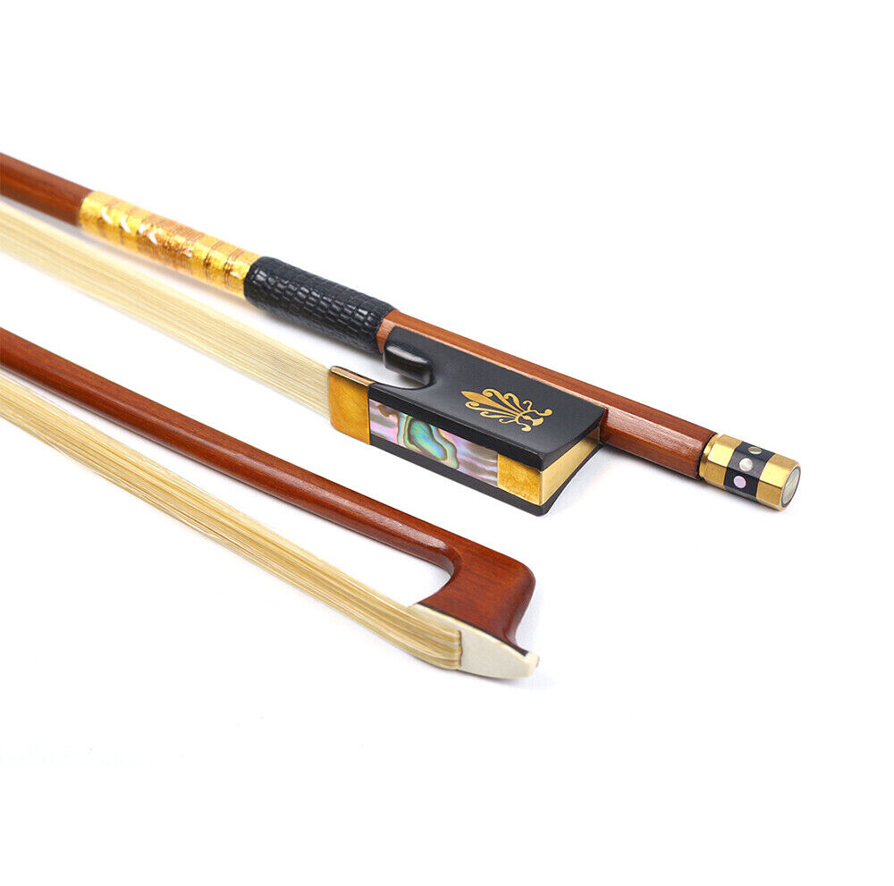 4/4 Octagonal Violin Bow Brazil Wood Model Professional Natural House Hair Bow